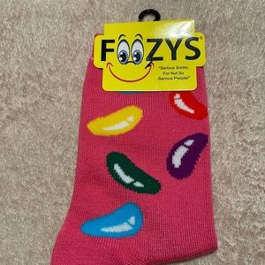 Foozy’s Women’s Collection. Pink Jelly Bean Crew Socks